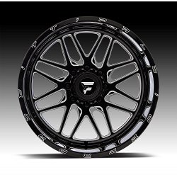 Fittipaldi Offroad Forged FTF18 Gloss Black Milled Custom Truck Wheels 3